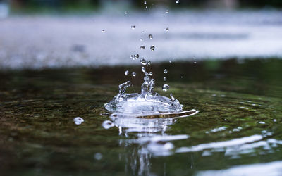 Close-up of water splashing