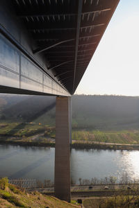 Bridge over river against sky