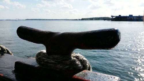 Close-up of sea against sky