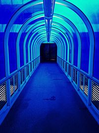 Empty illuminated corridor