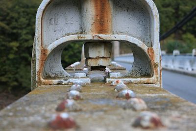 Close-up of old rusty metal