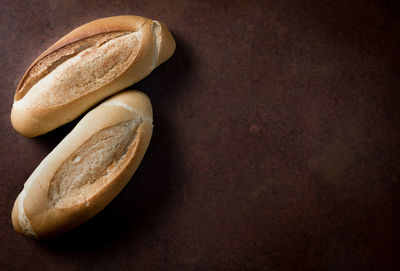 High angle view of bread