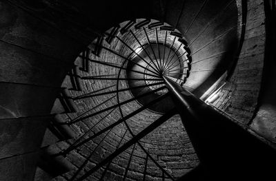 Low angle view of spiral staircase