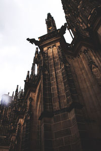 Low angle view of temple building against sky