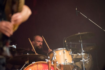 Man playing music concert