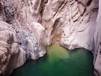 Scenic view of rocks in river