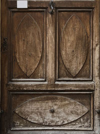 Close-up of old wooden door