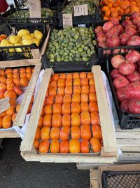 Close-up of fruits for sale at market stall