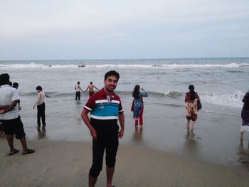 Group of people on beach