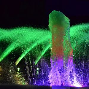 Close-up of illuminated lights at night
