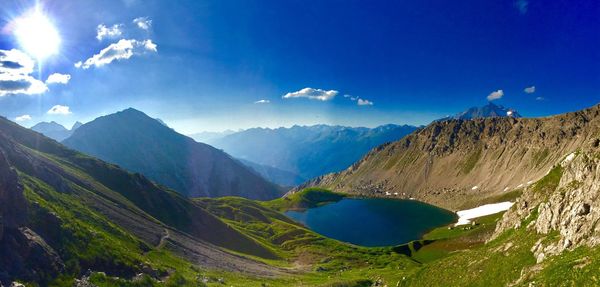 Panoramic view of mountain range