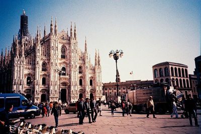 Tourists in front of church