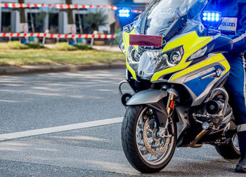 Motorcycle on road