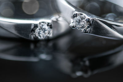 Close-up of wedding rings