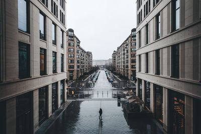 Canal amidst buildings in city