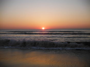 View of sea at sunset