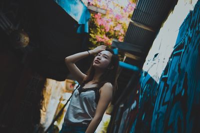 Woman standing outdoors