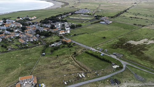 Lindisfarne castle from above