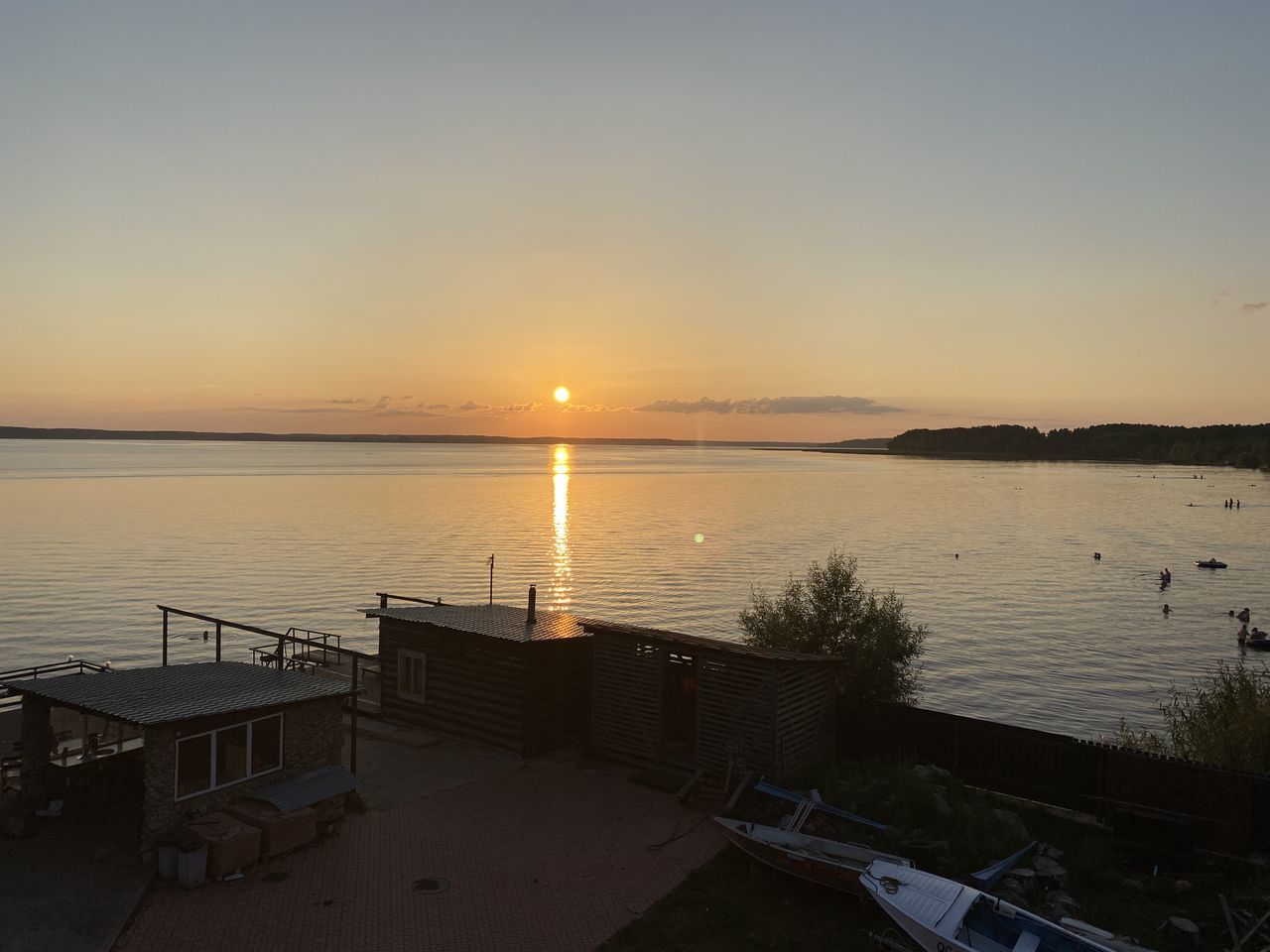 SCENIC VIEW OF SEA DURING SUNSET