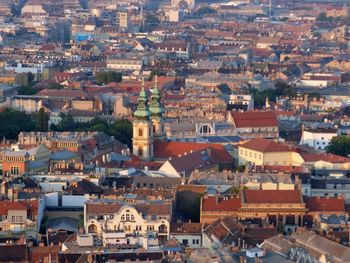 High angle view of townscape