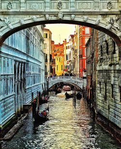 View of canal in old town