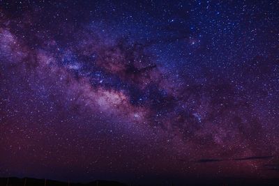 Low angle view of stars in sky at night