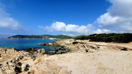 Panoramic view of beach against sky