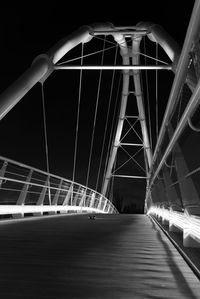 View of suspension bridge at night