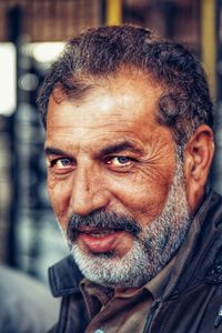 Close-up portrait of man smiling