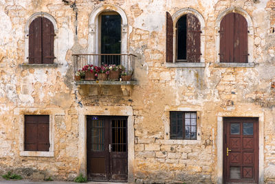 Low angle view of old building