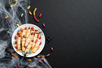 High angle view of fruits on table