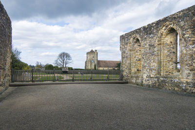 Battle abbey remains and st mary's church, battle, sussex, england, uk