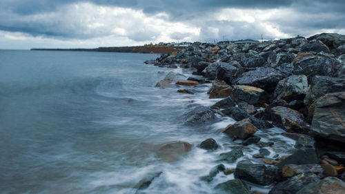 Scenic view of sea against sky