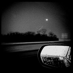 Road seen through car windshield