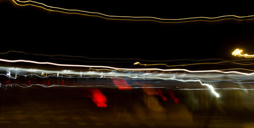 Light trails at night