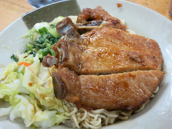 Close-up of food in plate