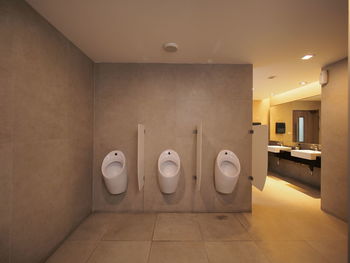 Interior of public restroom