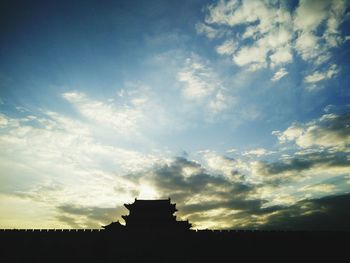 Silhouette of sky at sunset