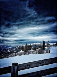 Cloudy sky over city