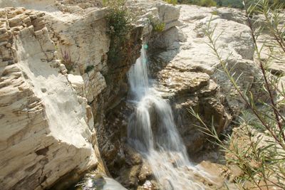 Scenic view of waterfall