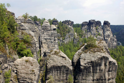 View of rock formation against sky