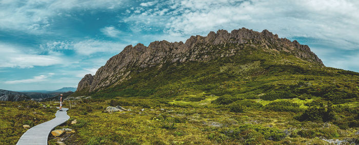 Scenic view of mountain against sky