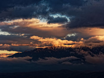 Scenic view of cloudscape during sunset