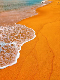 High angle view of beach