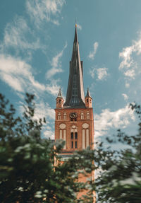 Low angle view of church against sky