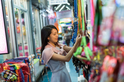 Woman shopping in market