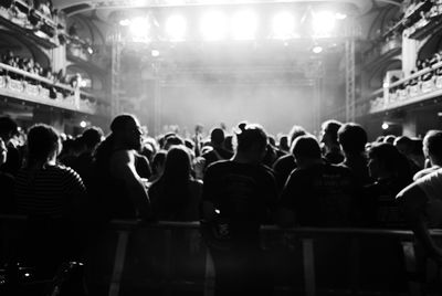 Group of people at music concert