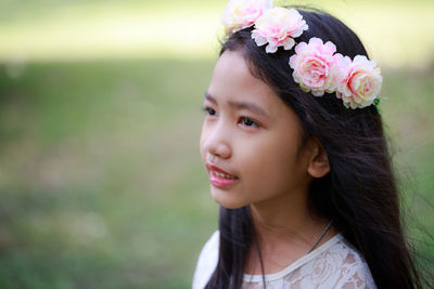 Close-up portrait of a girl