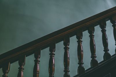 Low angle view of staircase against sky