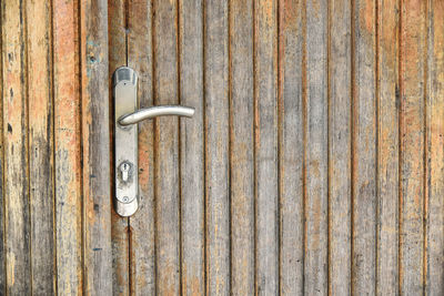 Full frame shot of weathered door